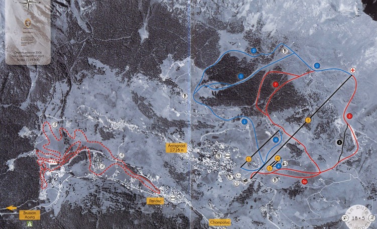 Mappa piste Antagnod