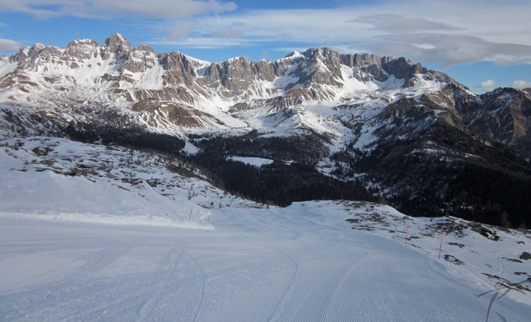anteprima Pista Panoramica di Falcade: una bella rossa con panorami stupendi sulle Dolomiti