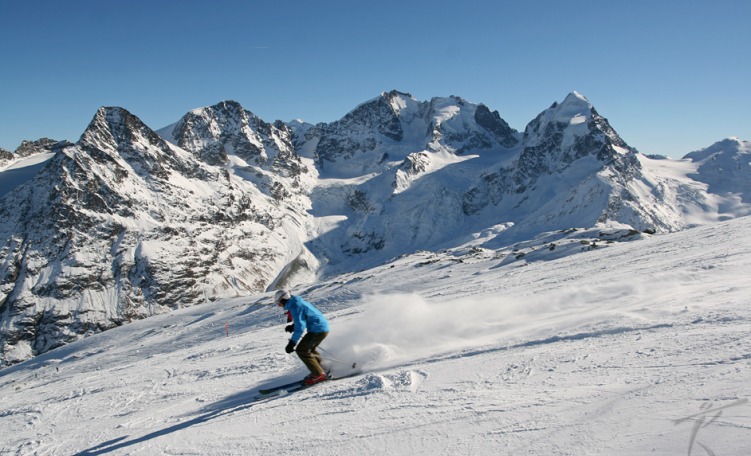 anteprima Pista Standard  - Dürrenast, pista rossa sul ghiacciaio del Corvatsch
