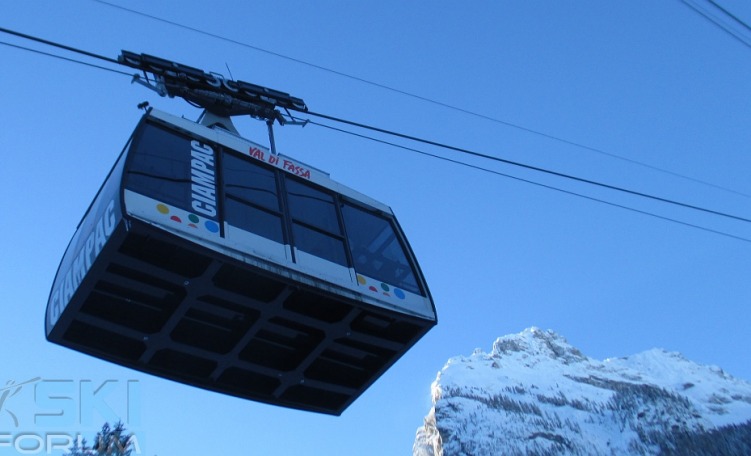anteprima Funivia Alba di Canazei - Conca del Ciampac, Val di Fassa - Dolomiti Superski