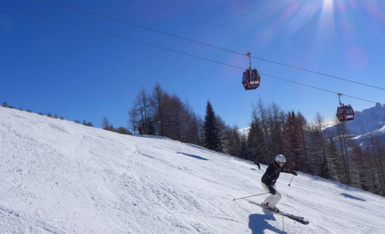anteprima Pista Tre Cime, tracciato di media difficoltà, lungo 2,4 km e ricco di cambi di pendenza
