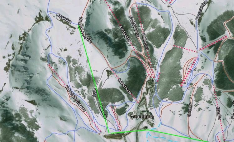 Tracciati nuove cabinovie e piste
