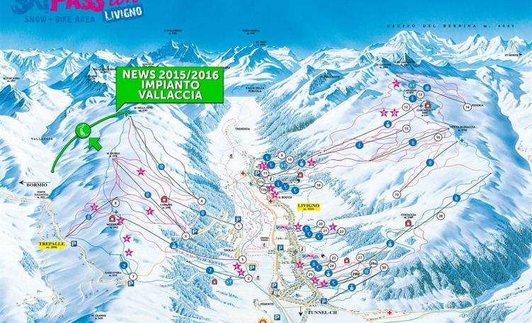 Skimap con seggiovia Vallaccia