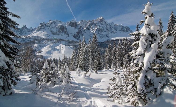 Panorama sulle piste di Passo Monte Croce