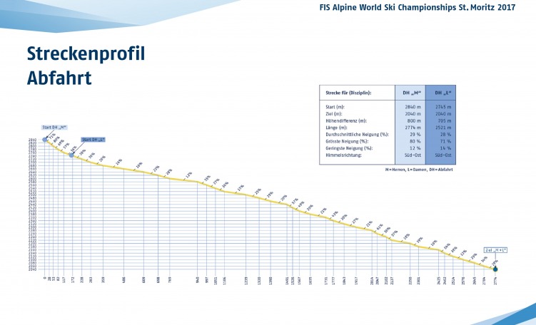 Profilo pista Discesa