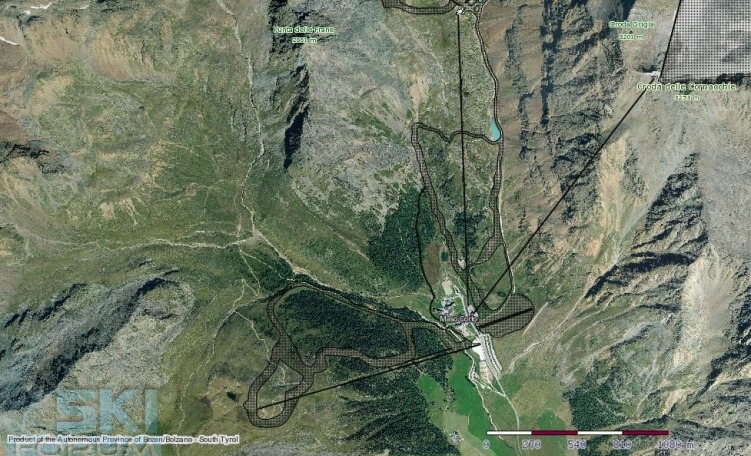 Tracciato nuova pista e skiweg