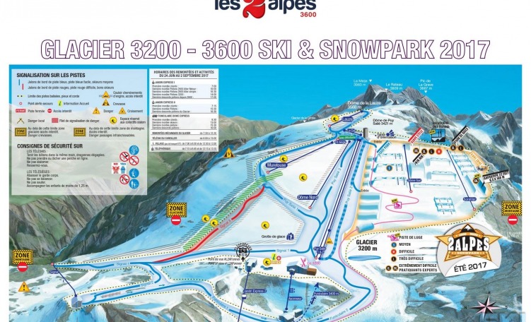 Skimap estiva Les 2 Alpes