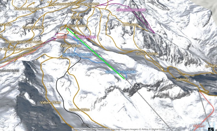La nuova seggiovia sulla skimap