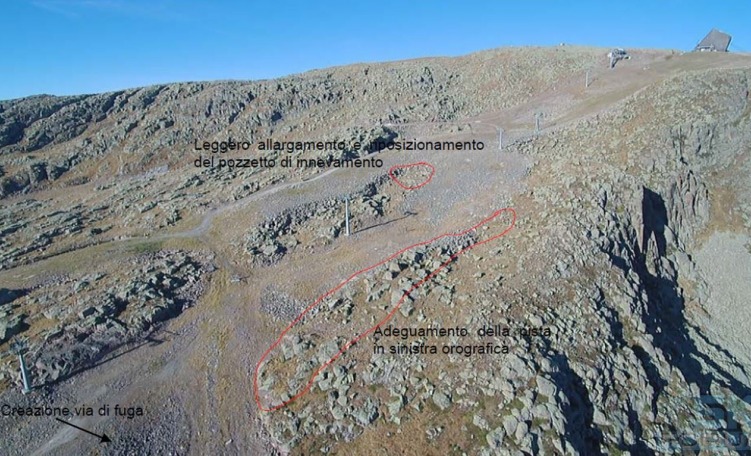 Lavori pista Col Margherita - prima