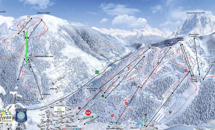 Skimap con il nuovo impianto