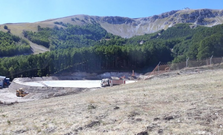 Lavori di ampliamento del bacino Pallottieri - Aremogna