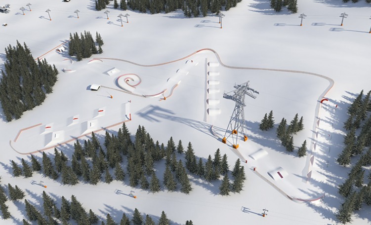 Rendering della nuova Funslope e del Familypark