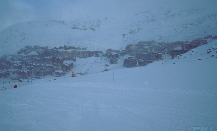 Paese di Val Thorens dalle piste