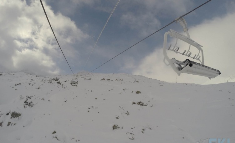 Risalita in seggiovia in Val Thorens