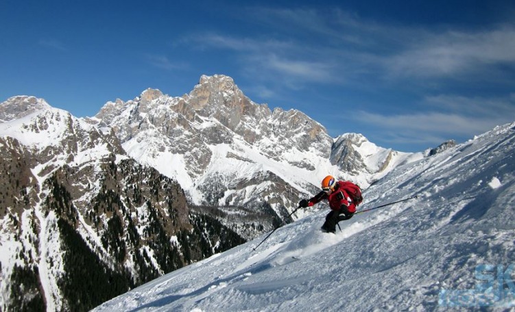 Freeride sotto Punta Ces