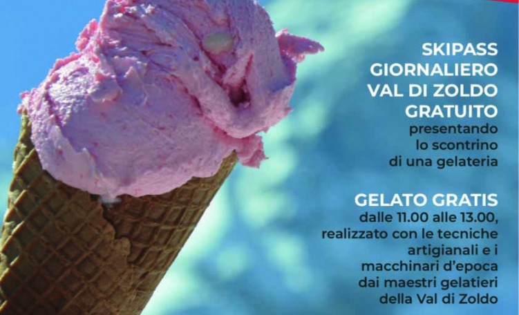 Locandina Giornata del gelato a Zoldo