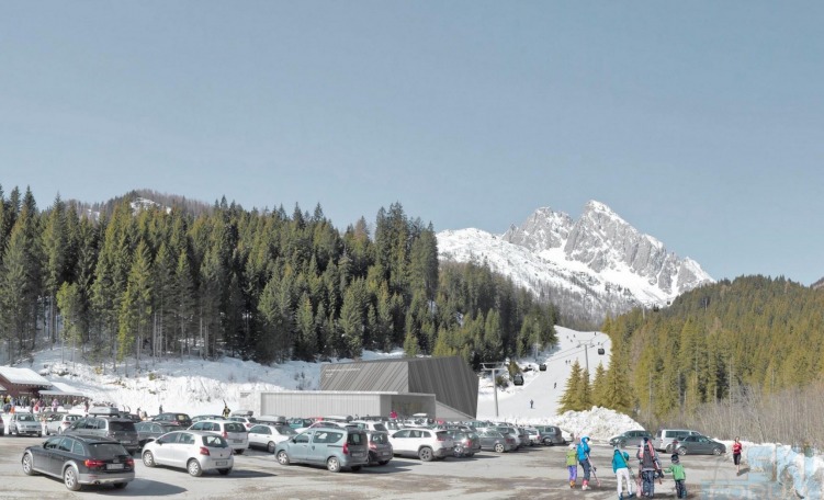 Rendering stazione valle Colbricon Express