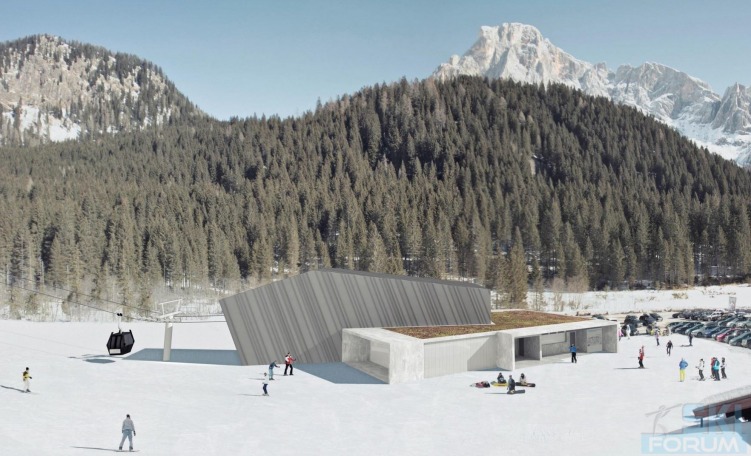 Rendering stazione valle Colbricon Express