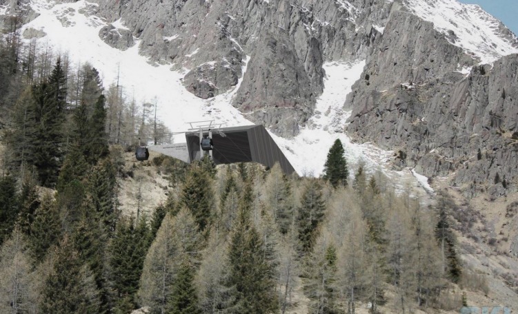 Rendering stazione monte Colbricon Express