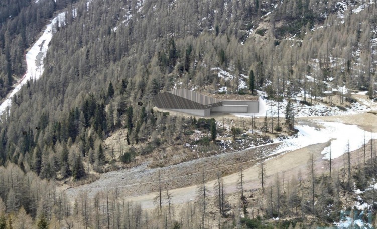 Rendering stazione monte Colbricon Express