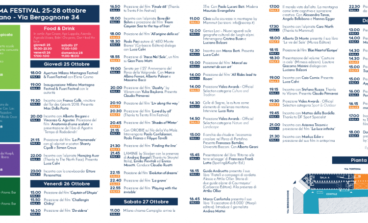 Programma Milano Montagnas 2018
