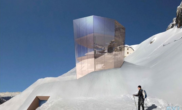 Rendering torre di vetro Re Laurino