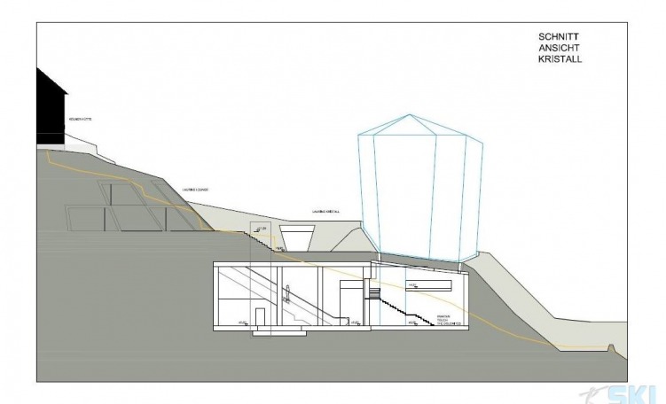 Sezione stazione monte Re Laurino