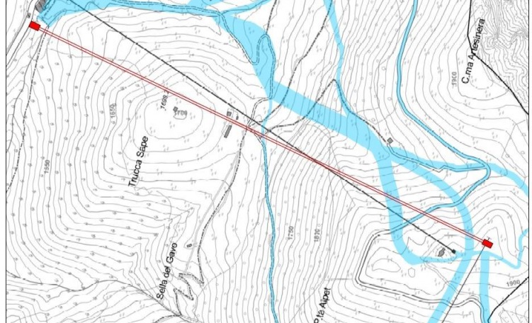 Planimetria cabinovia Rossa