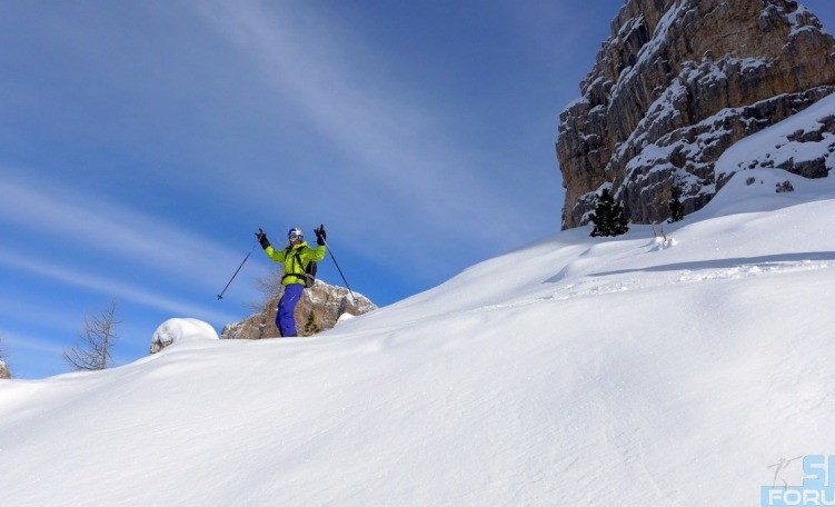 Freeride facile in Dolomiti