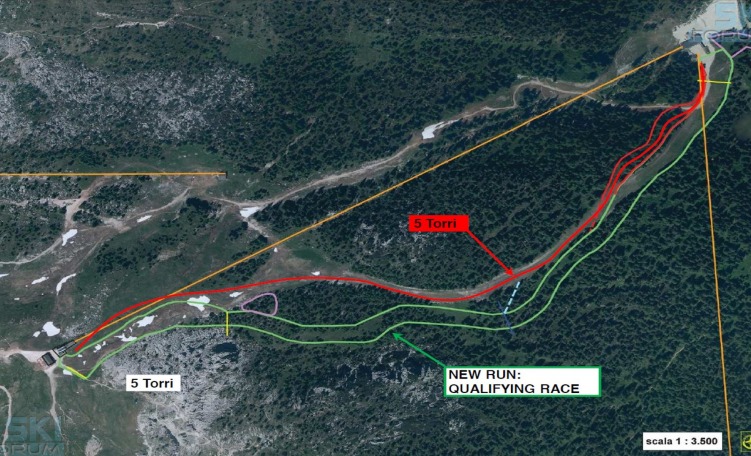Planimetria nuova pista Lino Lacedelli