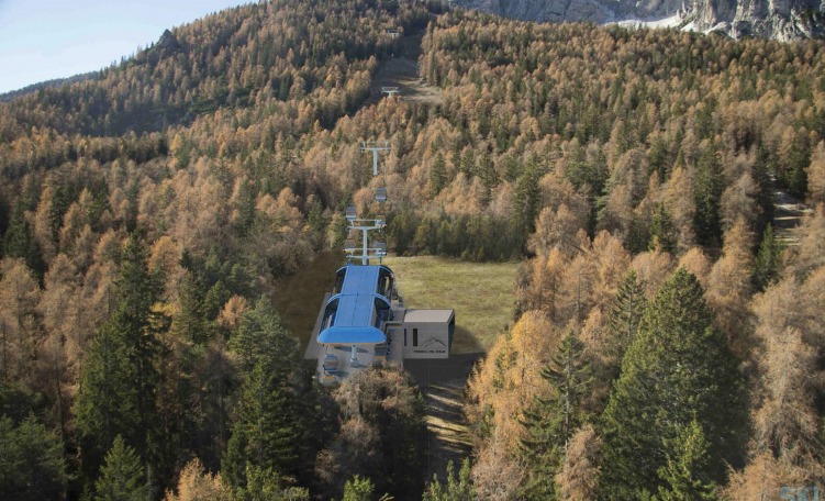 Nuova cabinovia Freccia nel Cielo - Rendering intermedia