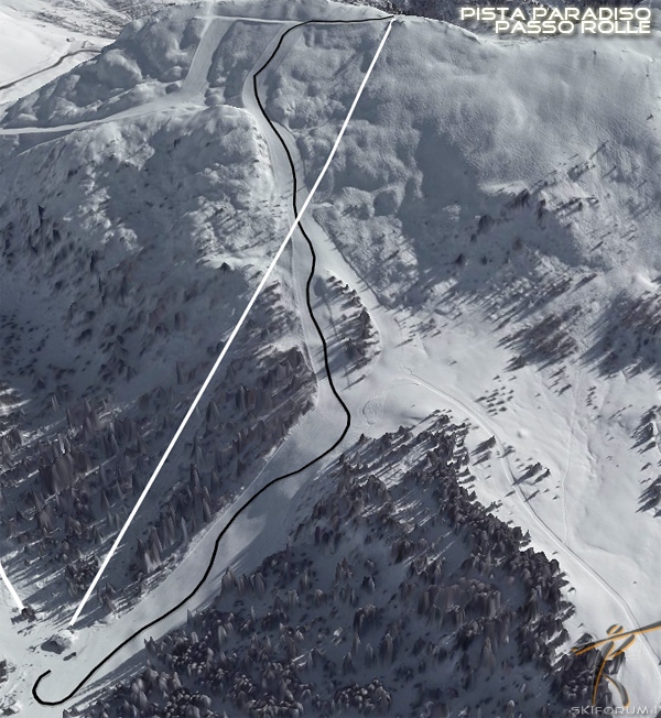 immagine aerea 3d pista Paradiso