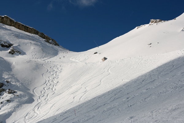 parte centrale della pista Lagazuoi
