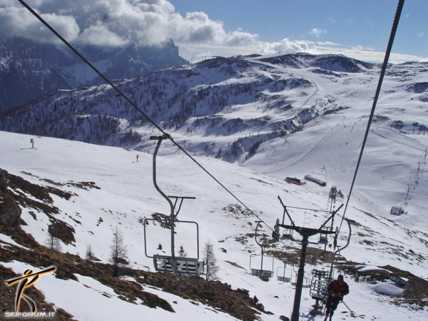 pista vista da seggiovia