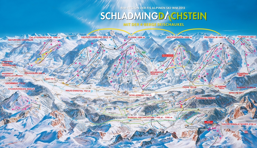Cartina e mappa delle piste di Reiteralm