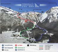 Cartina e mappa delle piste di Campo di Giove - Majella