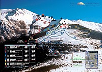 Cartina e mappa delle piste di Ussita Frontignano - Monti Sibillini