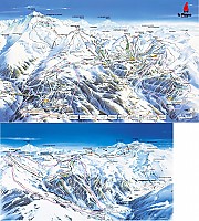 Cartina e mappa delle piste di La Plagne