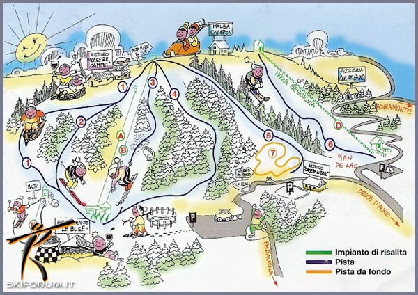 Piccole Localit Italiane solo Alpi Skimap Monte Avena Feltre 