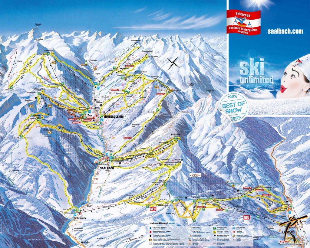 mappa impianti e piste comprensorio Skicircus