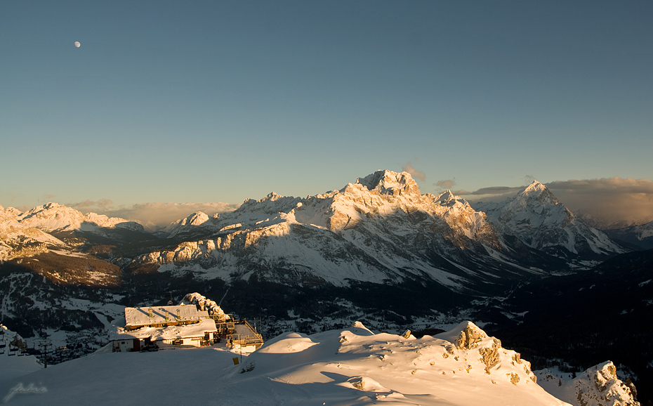 tramonto a Cortina d'Ampezzo