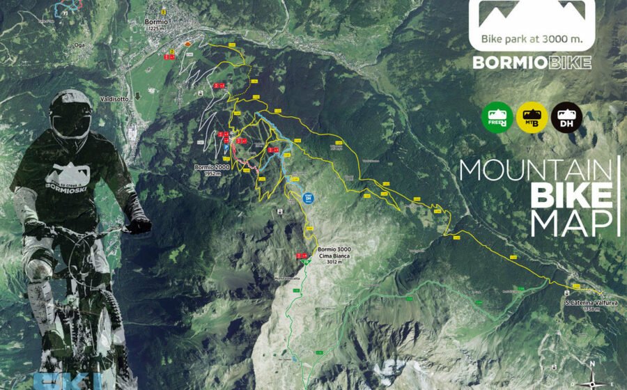 Bike park con dislivello da 1800 m a Bormio