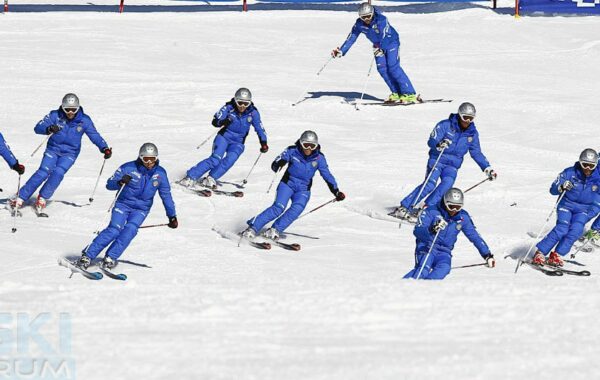 Il Demo Team Italia in allenamento a San Martino di Castrozza