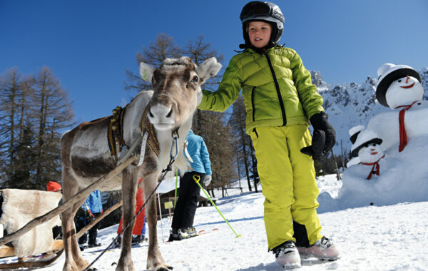 In Croda Rossa tra renne e pupazzi di neve