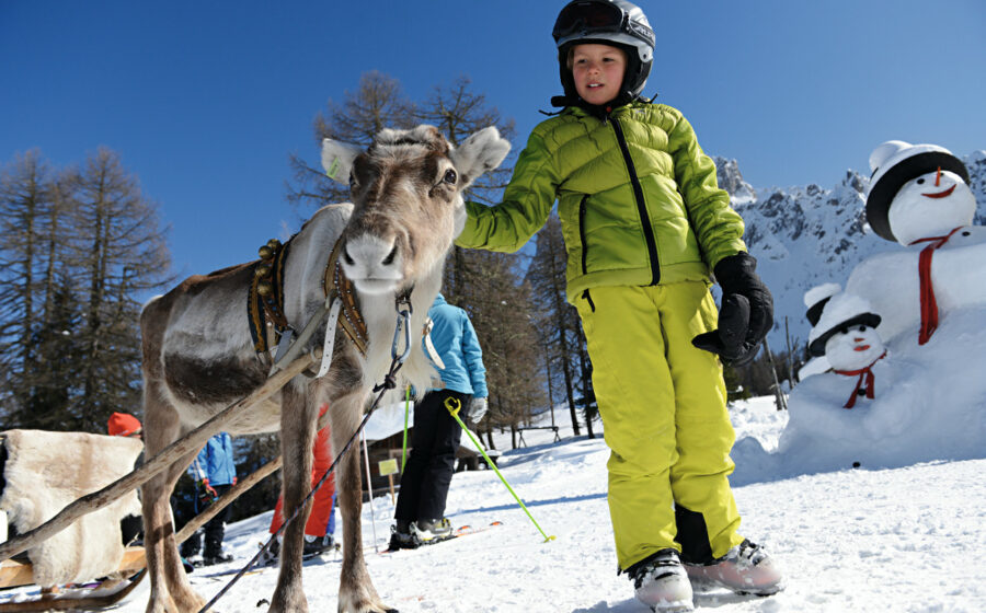 In Croda Rossa tra renne e pupazzi di neve