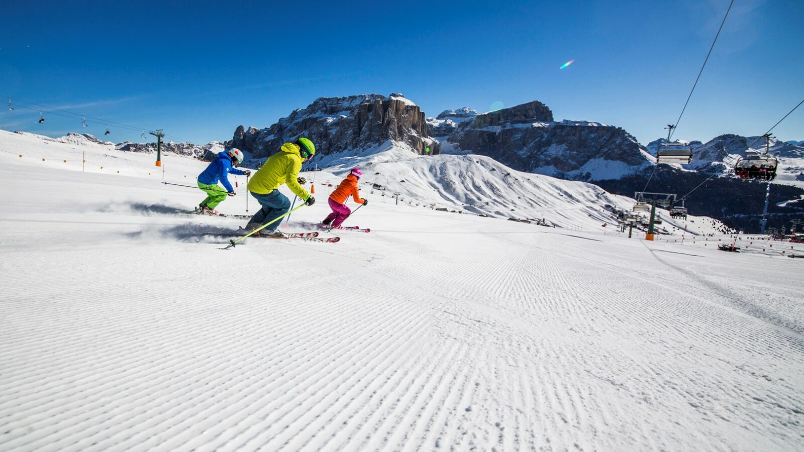 Sciare in Val di Fassa sul Col Rodella