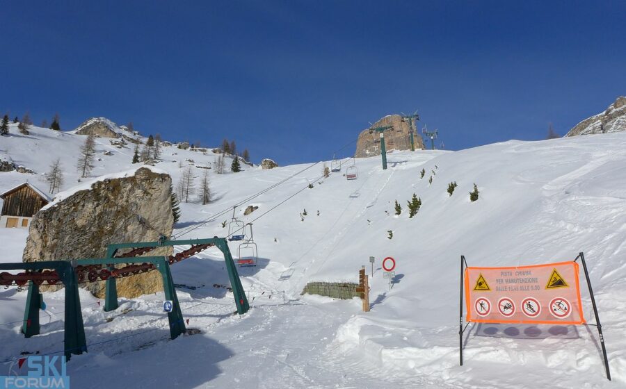 Chiusa la seggiovia Fedare a Cortina
