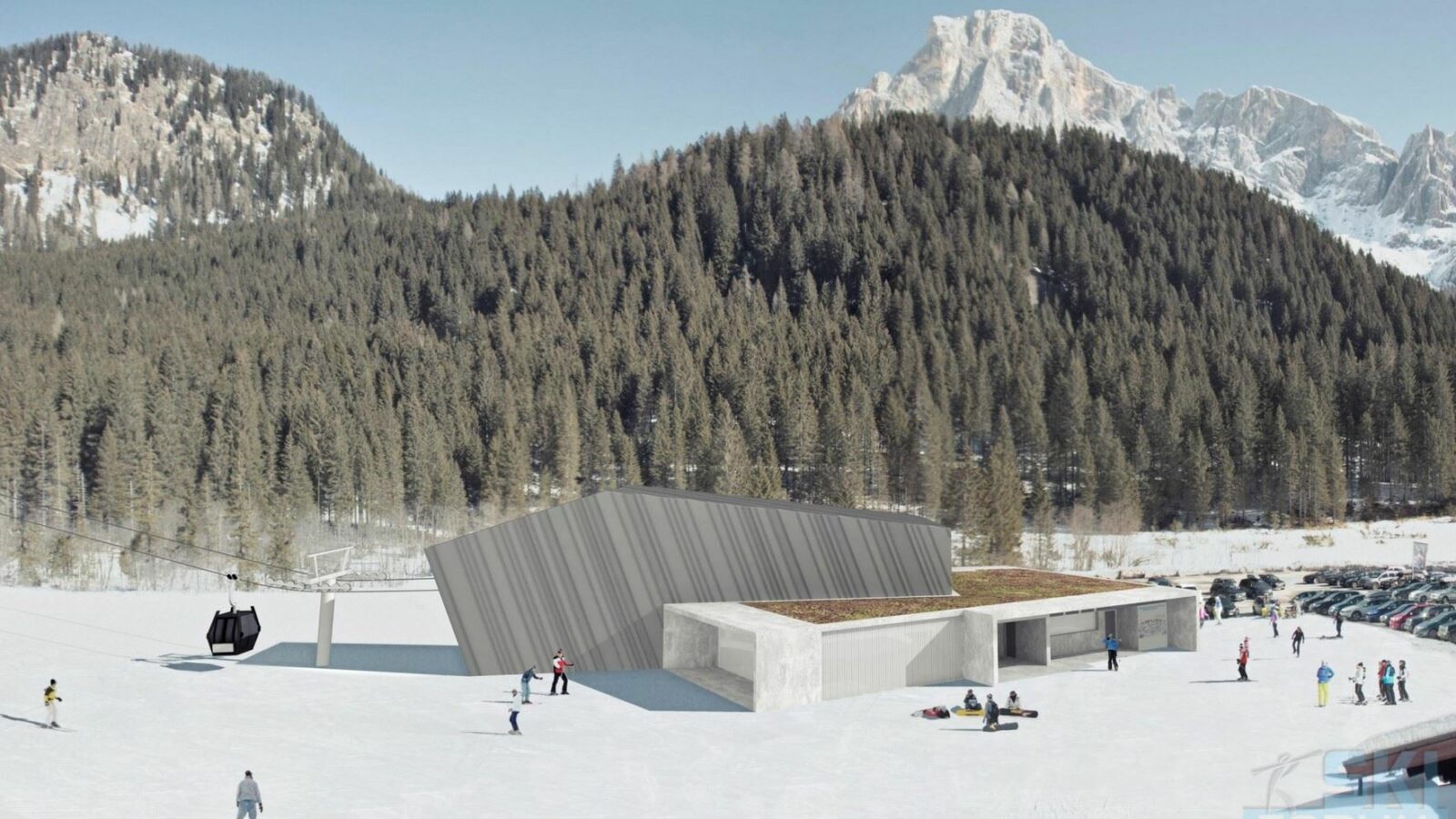 Rendering stazione valle Colbricon Express