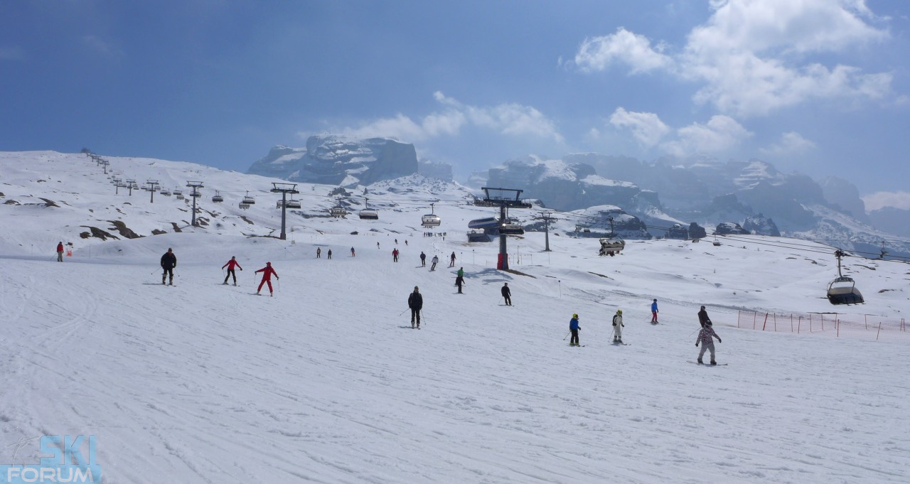 sciare a Passo Grostè